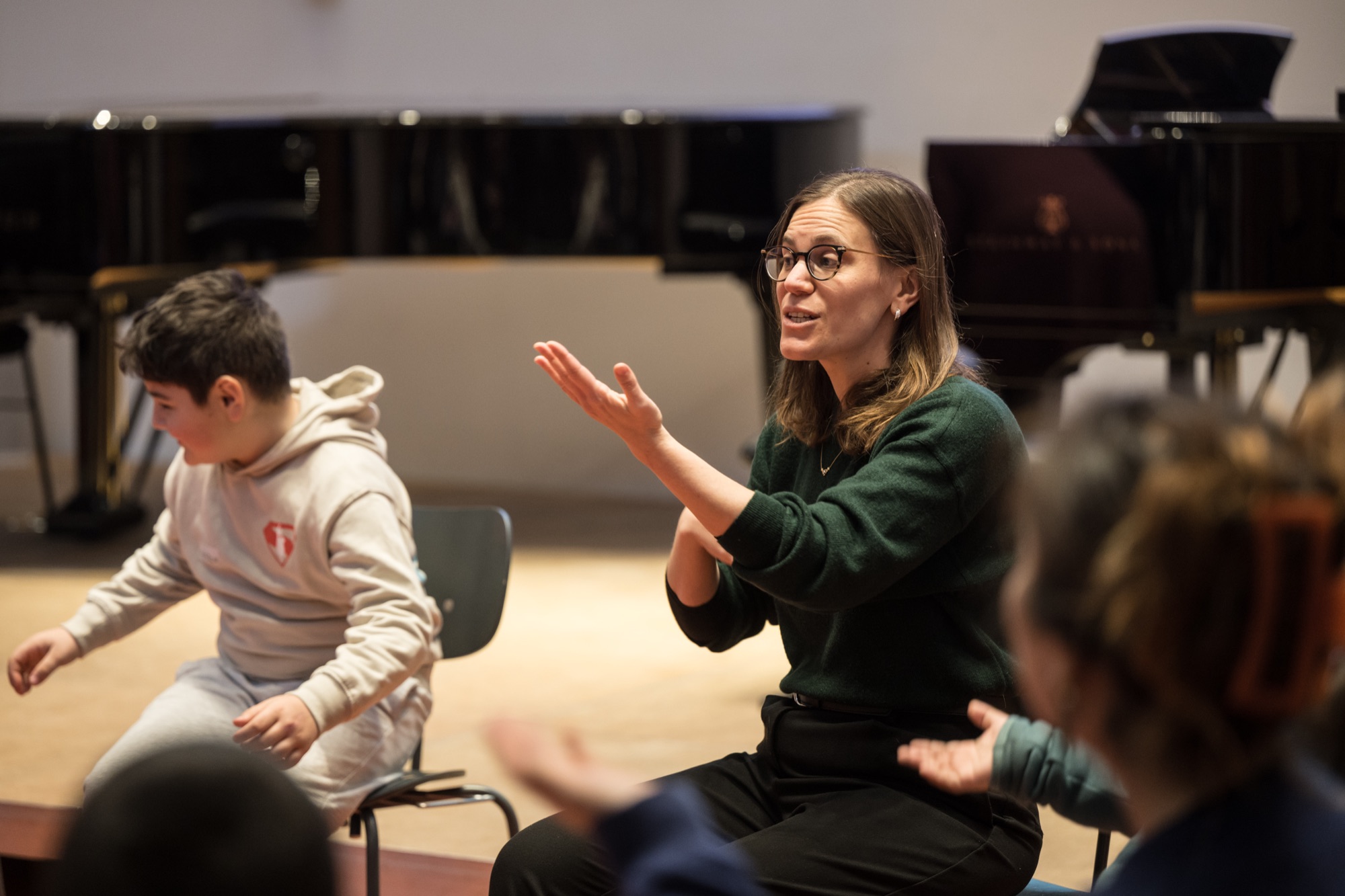 Leading a music workshop with children
